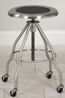 Clinton Stainless Steel Stool with Casters